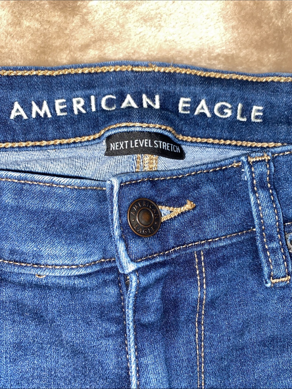 American Eagle Outfitters Women's Skinny Jeans in Dark Blue Denim - Picture 2 of 5